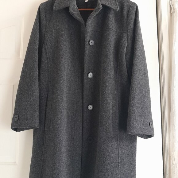 Jason Kole Charcoal Grey Peacoat - Picture 1 of 4